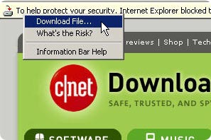 IE Service Pack 2 infobar